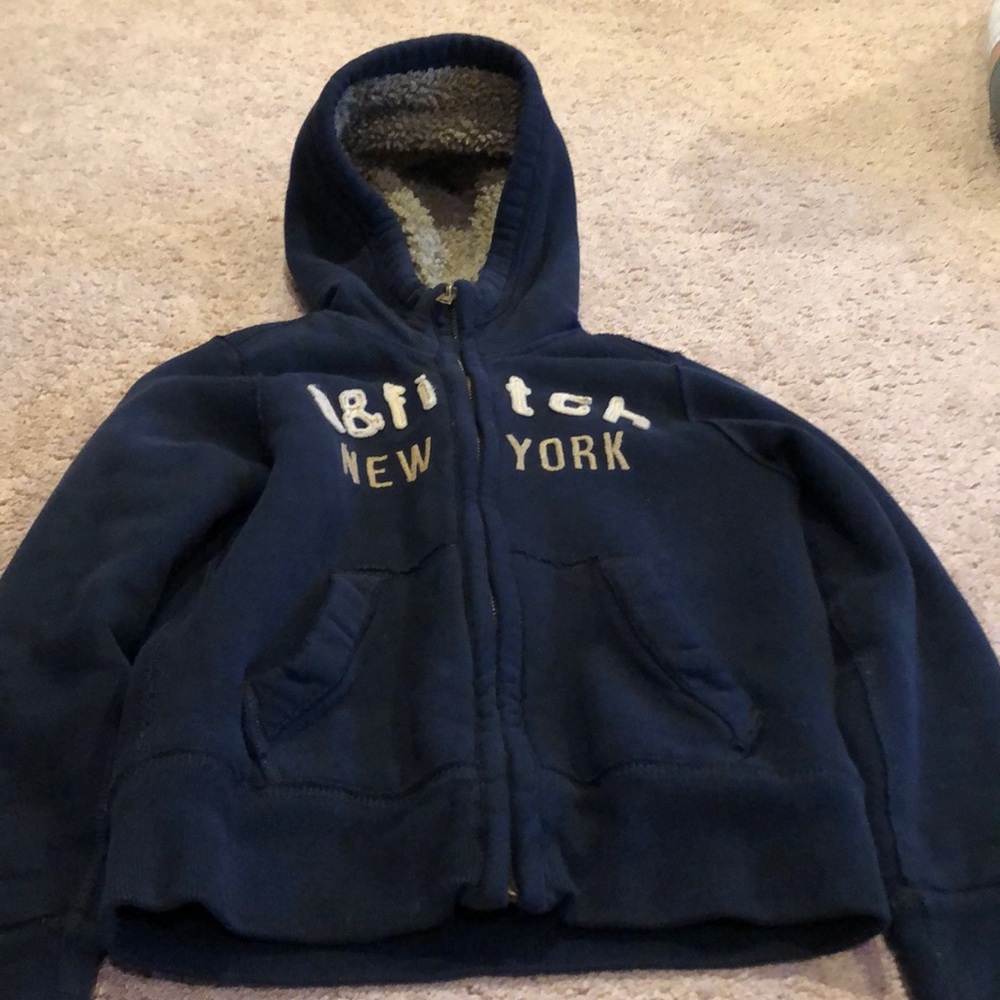 Lined hooded sweatshirt